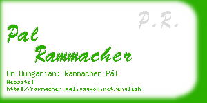 pal rammacher business card