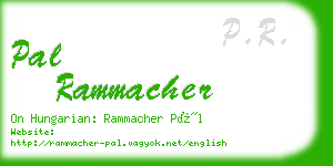 pal rammacher business card